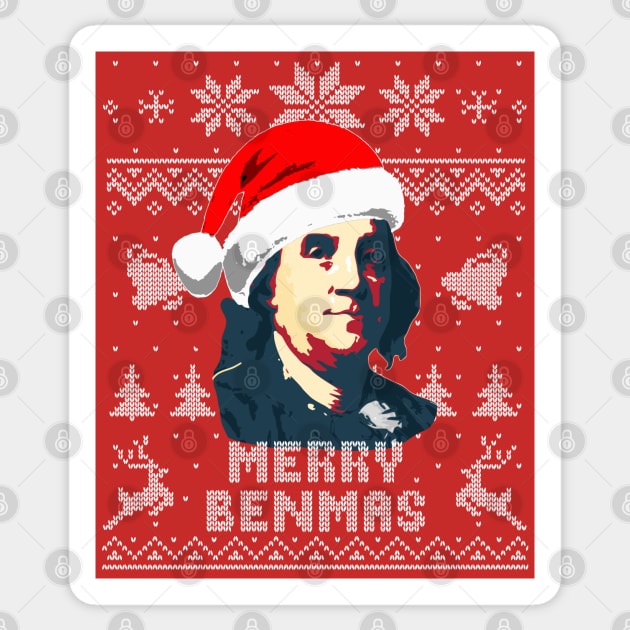 Benjamin Franklin Merry Benmas Sticker by Nerd_art